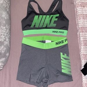 NIKE Pro Shorts and Sports Bra